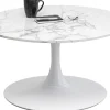 KARE Design Tavolino da caffé da salotto Schickeria Marmo Bianco Ø80cm - KARE> Tavolo Basso