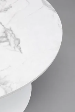 KARE Design Tavolino da caffé da salotto Schickeria Marmo Bianco Ø80cm - KARE> Tavolo Basso