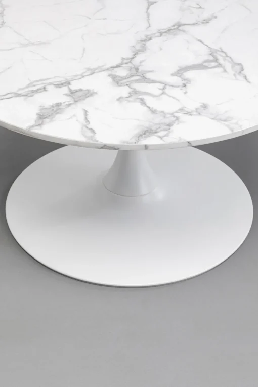 KARE Design Tavolino da caffé da salotto Schickeria Marmo Bianco Ø80cm - KARE> Tavolo Basso