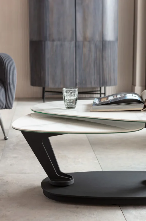 KARE Design Tavolino da caffè Franklin bianco 150x58cm - KARE> Tavolo Basso