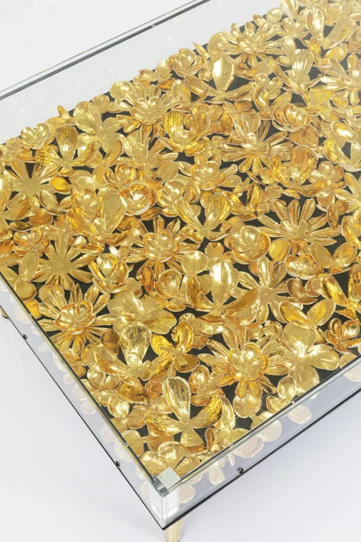 KARE Design Tavolino da caffè Gold Flowers 120x60 cm - KARE> Tavolo Basso