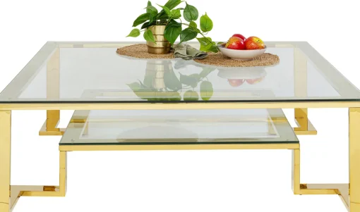 KARE Design Tavolino Da Caffè Gold Rush 120x120cm - KARE> Tavolo Basso