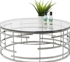 KARE Design Tavolino da caffé Jupiter argento Ø100cm - KARE> Tavolo Basso