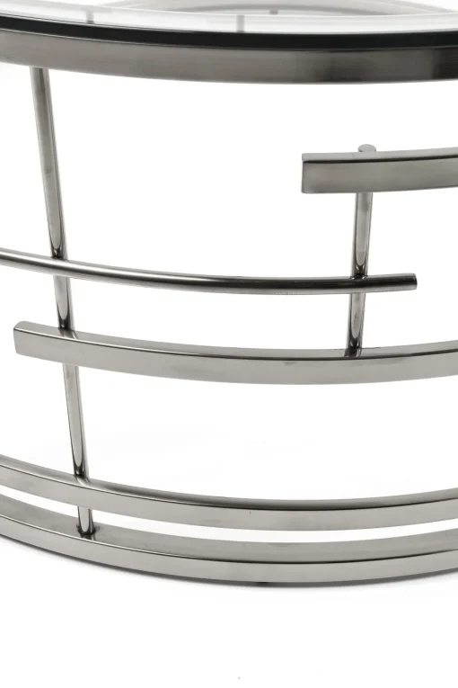 KARE Design Tavolino da caffé Jupiter argento Ø100cm - KARE> Tavolo Basso