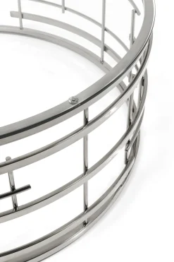 KARE Design Tavolino da caffé Jupiter argento Ø100cm - KARE></noscript> Tavolo Basso