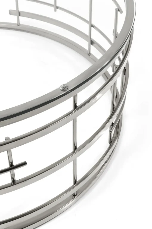 KARE Design Tavolino da caffé Jupiter argento Ø100cm - KARE> Tavolo Basso