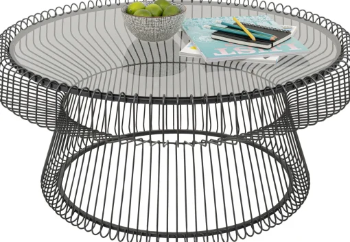 KARE Design Tavolino da caffè Lisboa nero Ø86cm - KARE> Tavolo Basso