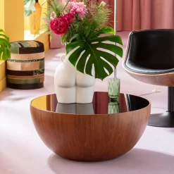 KARE Design TAVOLINO DA CAFFÈ TEAR DROPS NOCE Ø80CM - KARE> Tavolo Basso