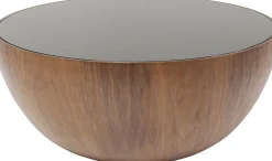 KARE Design TAVOLINO DA CAFFÈ TEAR DROPS NOCE Ø80CM - KARE> Tavolo Basso