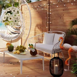 KARE Design Tavolino da caffé Tiki bianco - KARE> Tavolo Basso