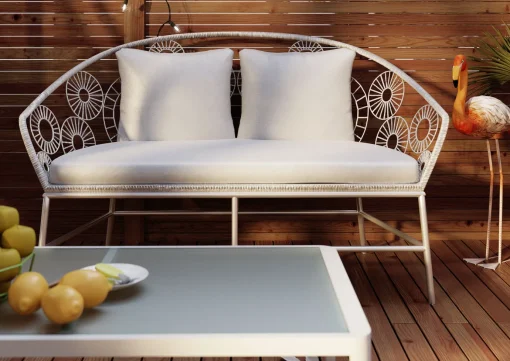KARE Design Tavolino da caffé Tiki bianco - KARE> Tavolo Basso