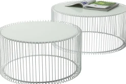 KARE Design TAVOLINO DA CAFFÈ WIRE BIANCO (2/SET) - KARE> Tavolo Basso