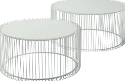 KARE Design TAVOLINO DA CAFFÈ WIRE BIANCO (2/SET) - KARE></noscript> Tavolo Basso
