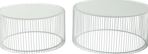 KARE Design TAVOLINO DA CAFFÈ WIRE BIANCO (2/SET) - KARE> Tavolo Basso