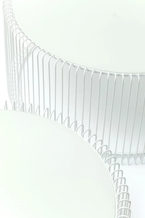 KARE Design TAVOLINO DA CAFFÈ WIRE BIANCO (2/SET) - KARE> Tavolo Basso