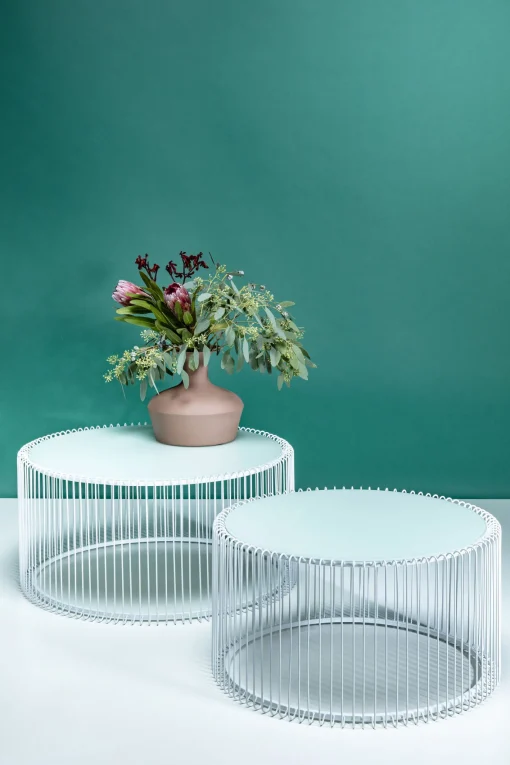 KARE Design TAVOLINO DA CAFFÈ WIRE BIANCO (2/SET) - KARE> Tavolo Basso