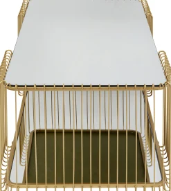 KARE Design Tavolino da caffé Wire Double Ottone 120x60cm - KARE> Tavolo Basso