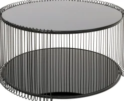KARE Design Tavolino da caffè Wire Double nero Ø80cm - KARE> Tavolo Basso
