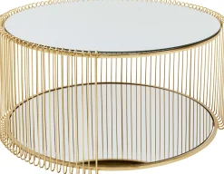KARE Design Tavolino da caffè Wire Double ottone Ø80cm - KARE> Tavolo Basso