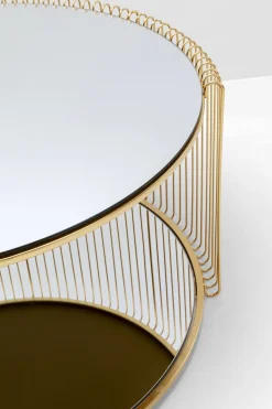 KARE Design Tavolino da caffè Wire Double ottone Ø80cm - KARE></noscript> Tavolo Basso