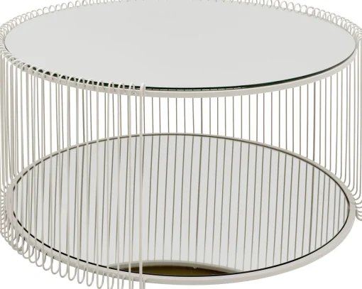 KARE Design Tavolino da caffè Wire Double Greige Ø80cm - KARE> Tavolo Basso