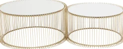 KARE Design TAVOLINO DA CAFFÈ WIRE OTTONE (2/SET) - KARE> Tavolo Basso