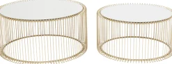 KARE Design TAVOLINO DA CAFFÈ WIRE OTTONE (2/SET) - KARE></noscript> Tavolo Basso