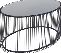 KARE Design TAVOLINO DA CAFFÈ WIRE UNO NERO 60X90CM - KARE> Tavolo Basso