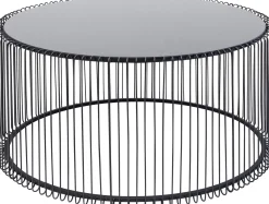 KARE Design TAVOLINO DA CAFFÈ WIRE UNO NERO Ø80CM - KARE> Tavolo Basso