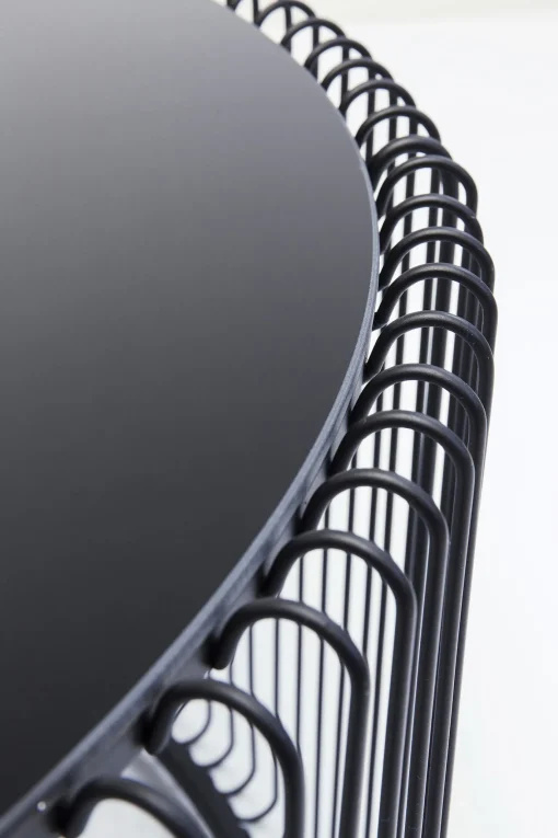 KARE Design TAVOLINO DA CAFFÈ WIRE UNO NERO Ø80CM - KARE> Tavolo Basso