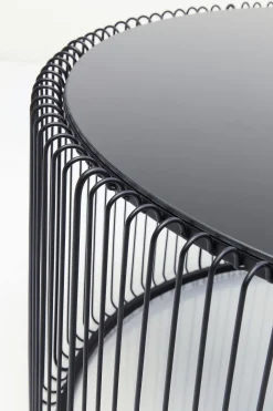 KARE Design TAVOLINO DA CAFFÈ WIRE UNO NERO Ø80CM - KARE></noscript> Tavolo Basso