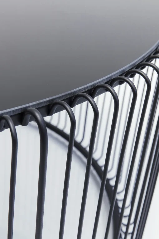 KARE Design TAVOLINO DA CAFFÈ WIRE UNO NERO Ø80CM - KARE> Tavolo Basso