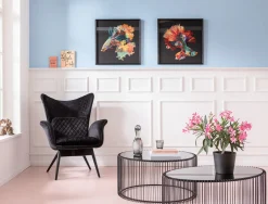 KARE Design TAVOLINO DA CAFFÈ WIRE UNO NERO Ø80CM - KARE></noscript> Tavolo Basso
