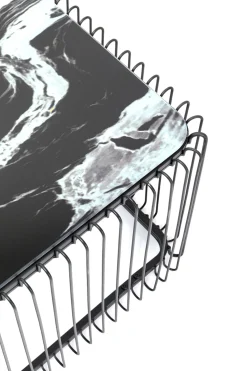 KARE Design Tavolino da caffè Wire vetro marmo nero 145x70cm - KARE></noscript> Tavolo Basso