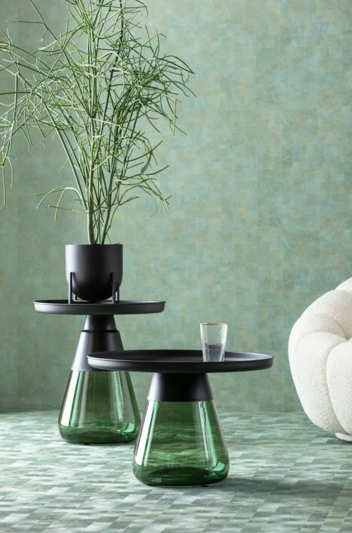 KARE Design Tavolino d'appoggio Bottiglia verde Ø 50cm - KARE> Tavolo Basso