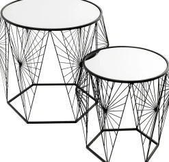 KARE Design Tavolino d'appoggio Cobweb nero (2/Set) - KARE> Tavolo Basso