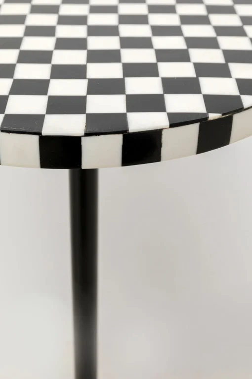 KARE Design Tavolino d'appoggio Domero Chess nero bianco Ø25cm - KARE> Tavolo Basso