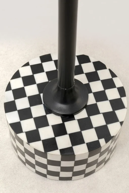 KARE Design Tavolino d'appoggio Domero Chess nero bianco Ø25cm - KARE> Tavolo Basso
