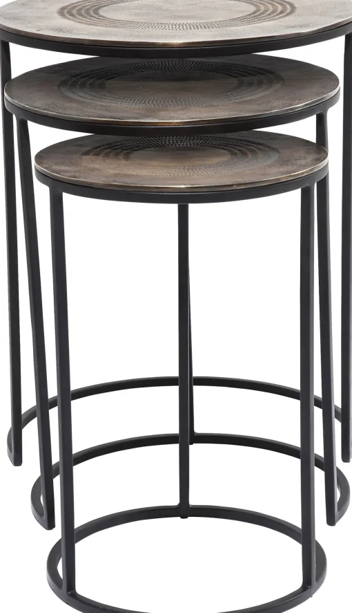 KARE Design TAVOLINO D'APPOGGIO MARRAKESH Ø48CM (3/SET) - KARE> Tavolo Basso