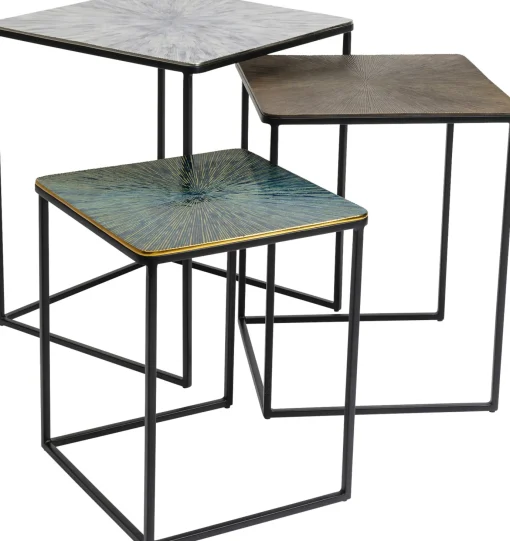 KARE Design TAVOLINO D'APPOGGIO RAY QUADRATO (3/SET) - KARE> Tavolo Basso