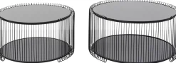 KARE Design Tavolino Wire Double nero (2/Set) - KARE> Tavolo Basso