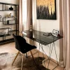 KARE Design Tavolo Polar nero 8mm TSG 135x65cm - KARE> Scrivanie