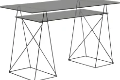 KARE Design Tavolo Polar nero 8mm TSG 135x65cm - KARE> Scrivanie