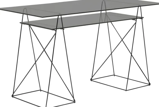 KARE Design Tavolo Polar nero 8mm TSG 135x65cm - KARE> Scrivanie