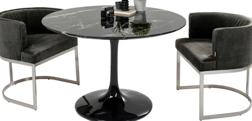 KARE Design Tavolo Solo marmo nero Ø110 cm - KARE> Tavoli
