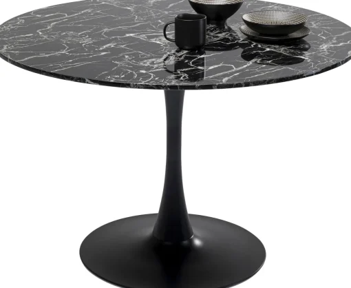 KARE Design Tavolo Veneto marmo nero Ø110cm - KARE> Tavoli