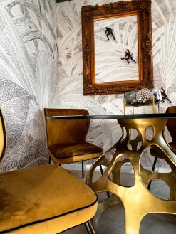 KARE Design Tavolo Volcano oro Ø120cm - KARE></noscript> Tavoli