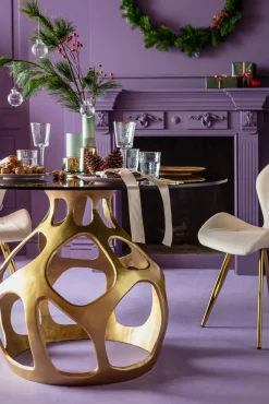 KARE Design Tavolo Volcano oro Ø120cm - KARE></noscript> Tavoli