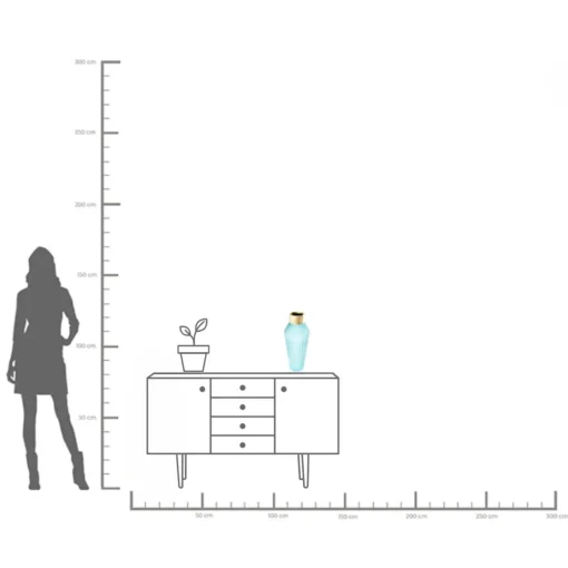 KARE Design VASO BARFLY BLU CHIARO 43CM - KARE> Vasi