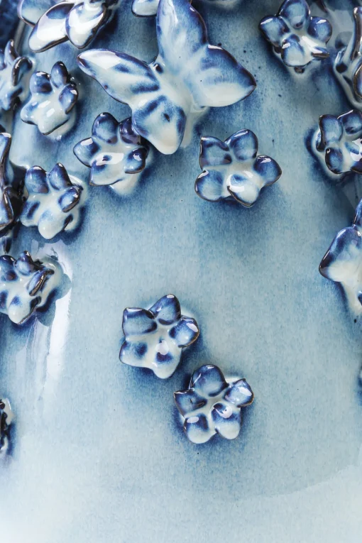 KARE Design Vaso Butterflies blu chiaro 35 cm - KARE> Vasi